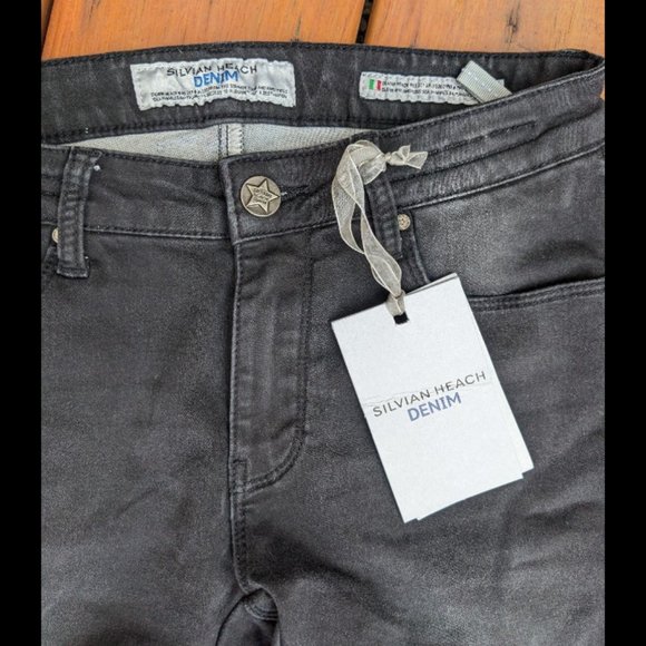 Low Waist Black Jeans Stretch BRITNEY Slim 28 NWT Silvian Heach - Picture 9 of 10